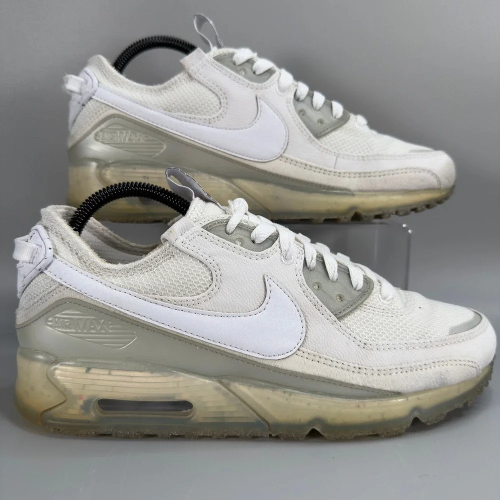 Nike Air Max 90‎ Terrascape 90 Mens 8 Running Shoes White Gray Sneakers Trainer